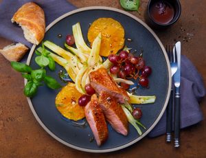 Entenbrust auf Ahorn-Orangen-Fenchel