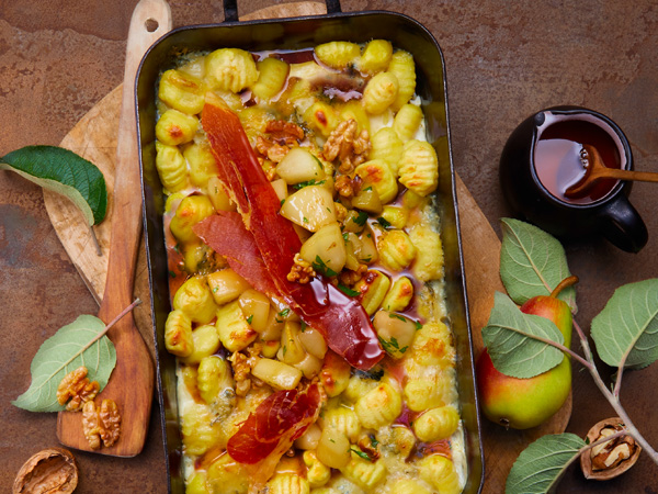 Gnocchi mit Gorgonzola und karamellisierten Ahorn-Birnen